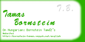 tamas bornstein business card
